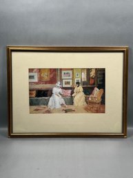 A Friendly Call Print, Artist, William Merritt Chase