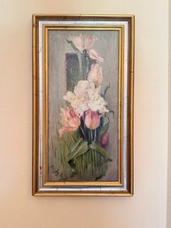 Oil On Board Of Flower Appears By Bagley Tiss