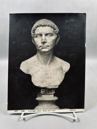 Vintage Authentic Anderson Rome Photographic Print - Roman Personage Bust, Museo Delle Terme