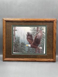 Framed Flying Eagle Print