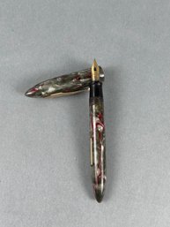 Vintage Sheaffers Red And Gray Fountain Pen