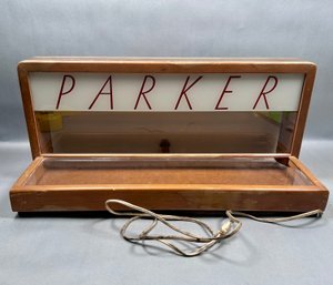 Vintage Parker Lighted Store Counter Display Cabinet No. 318