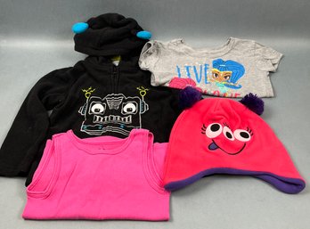 24 Month Jacket, 2 Shirts 4T And A Cute Hat.