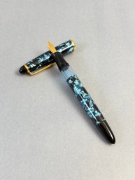 Vintage Senator Classic Melbi Blue Marble Fountain Pen (C. 1980s) Germany