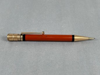 Vintage Gold Bond Stonite Orange & Gold Filled Mechanical Pencil
