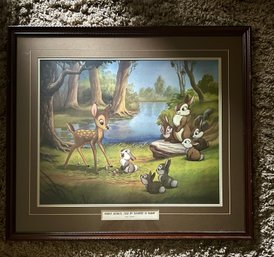 New York Graphic Society 'forest Secrets, Told By Thumper To Bambi' 1947 Print -Walt Disney