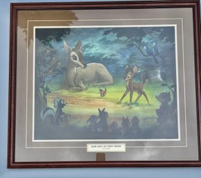 New York Graphic Society 'bambi Meets His Forest Friends' 1947 Print -Walt Disney