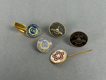Lot Of Small Vintage Metal Sports Pins