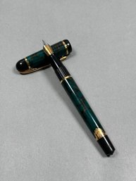 Waterman Philas Fountain Pen In A Marbled Green Finish