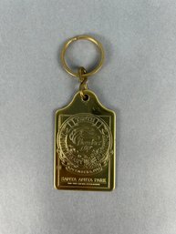 Santa Anita Park 1993 Breeders Brass Souvenier Keychain