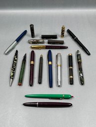 Lot Of Fountain Pens And Caps