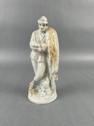 Vintage Romanian Arpo Shepherd Porcelain Figurine