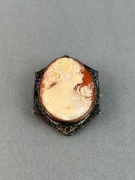 Antique Cameo Brooch Pendant