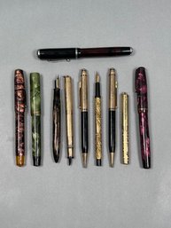 Lot Of Vintage Fountain Pens