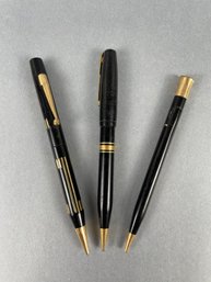 Lot Of 3 Vintage Mechanical Pencils