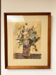 Original Watercolor Of Flowers