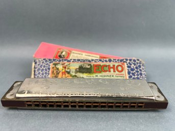 Vintage Hohner Echo Harmonica With Original Box No 2