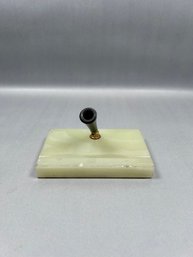 Vintage Onyx Desk Pen Holder