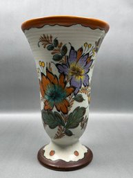 Vintage Gouda Pottery Floral Vase