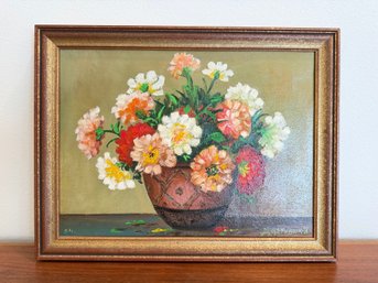 Floral Oil On Canvas