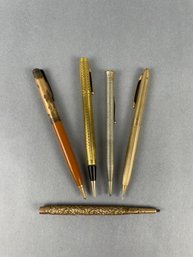 Lot Of 5 Vintage Mechanical Pencils