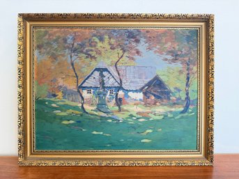 Original Oil On Board By J Holecek
