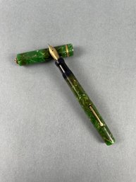 Vintage Moore Pen Co. Green Fountain Pen - Sheaffer Jr. Nib