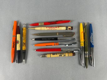Mixed Grouping Of Vintage Advertising Pens & Pencils