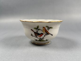 Rothschild Bird By Herend Cranberry Bowl