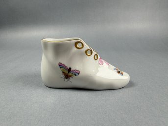 Rothschild Bird By Herend Baby Shoe