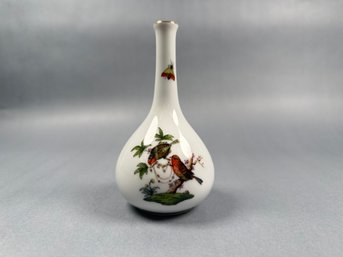 Rothschild Bird By Herend 5 Inch Bud Vase #7105