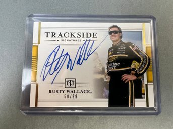 2020 Panini National Treasures Signatures Rusty Wallace No. TS-rW.