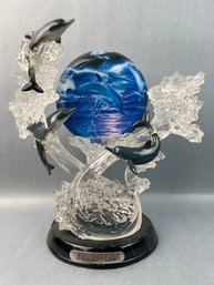 The Bradford Exchange Moonlit Tides Acrylic Dolphin Sculpture