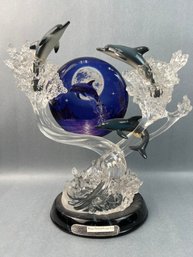 The Bradford Exchange Moonlit Splendor Acrylic Dolphin Sculpture