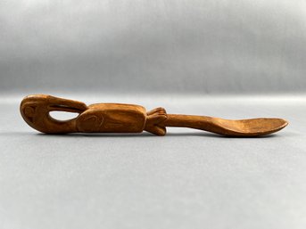 Northwest Coast Native Carved Wooden Spoon
