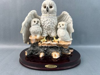 Alabastra Alabaster Art Sculpture Owl With Babies Rubys Collection