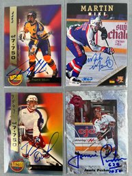 Lot Of 4 Autographed Minor League Hockey Stars.