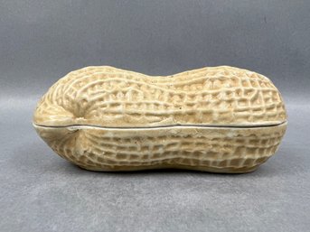 Large Chinese Porcelain Peanut Shell With Peanuts. Number 4.