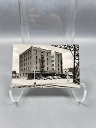 Vintage Black & White Pacific Hotel Marysville, Kansas Postcard