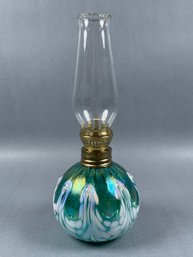 The Original Mt. St. Helens Art Glass Oil Lamp