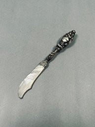 Antique Mother-of-pearl And Sterling Silver Small Knife