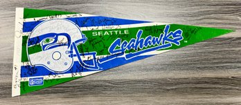 1988 Autographed Seahawks Pennant Largent The Boz Dave Krieg