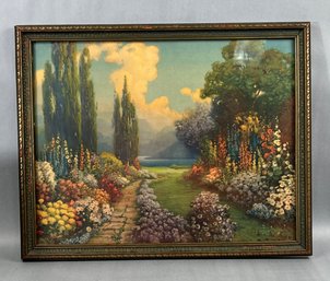 English Garden Print By R Atkinson Fox