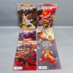 X-Men: Schism #1-4 And 4/4 Prelude To Schism (Marvel Comics)