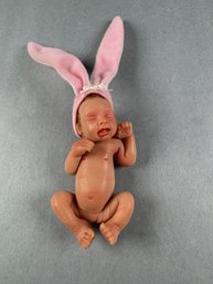 Newborn Girl With Bunny Ears - Apple - 1965
