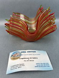 Matt Juetten Fused Art Glass Bowl