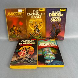 Lot Of 5 Sci-Fi Books- 70 And 80s