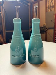 Le Creuset Caribbean  Stoneware Oil & Vinegar Cruets