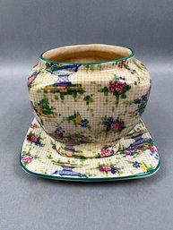 Royal Winton Sugar Bowl And Saucer.