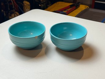 Le Creuset Caribbean Vancouver Bowls Set Of 2 W/chips